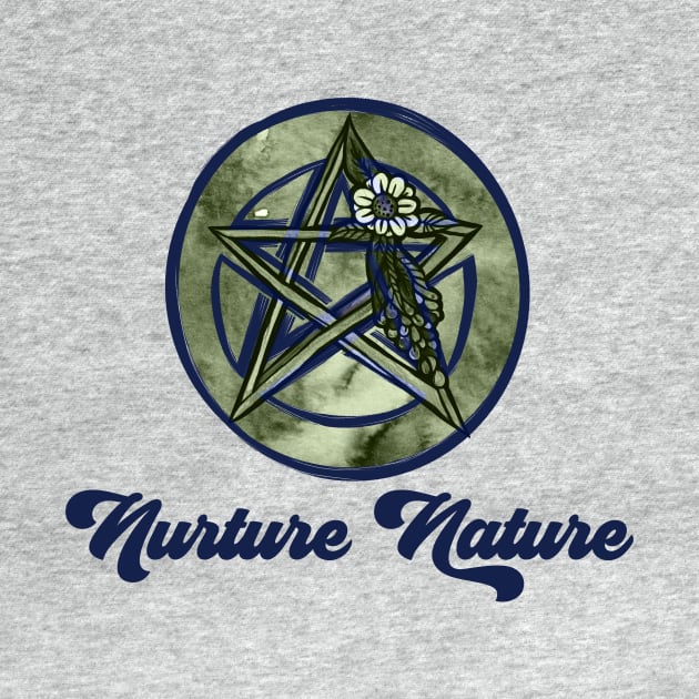 Nurture Nature Green Pentacle by bubbsnugg